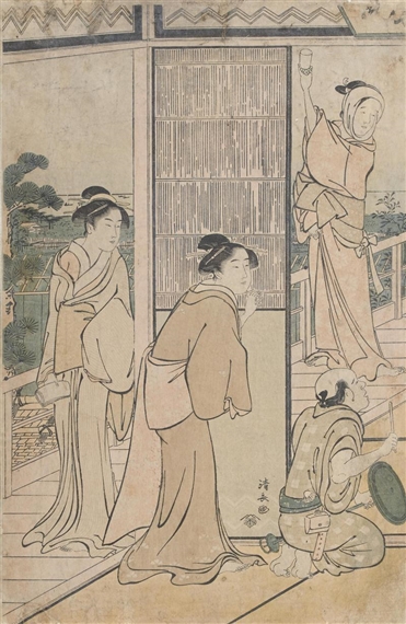 A Banquet at the Shinagawa Pleasure Quarters by Torii Kiyonaga, Circa 1790