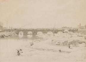 Artwork by John Bulloch Souter, PUENTE DE SEGOBIA, MADRID, Made of pencil on paper