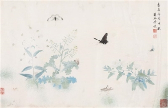 FLOWERS AND INSECTS - Huang Mo