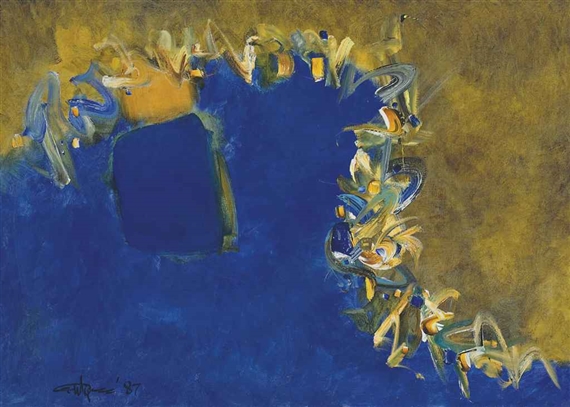 Untitled by Ismail Gulgée, Painted in 1987