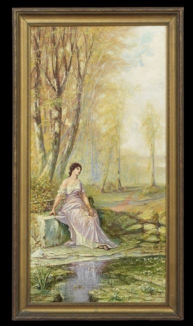 Wooded Landscape with Nymph by John Antrobus