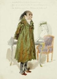 La Poète. From: Les Gens de Paris by Paul Gavarni