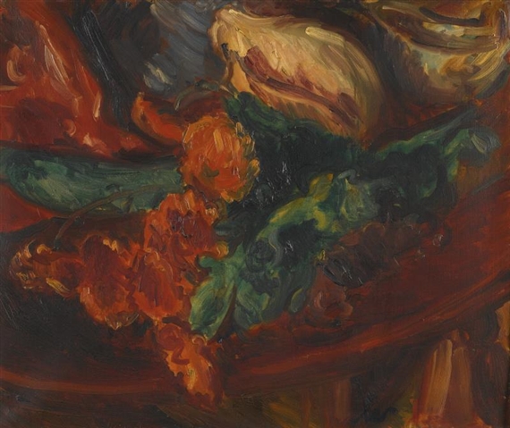 STILL LIFE WITH FLOWERS by Matthew Arnold Bracy Smith, circa 1940s