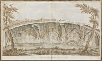 Les murs extérieurs de l'amphithéâtre Aretino - Vincenzo Meucci