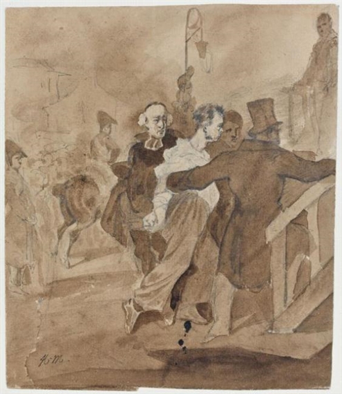 La Guillotine ou " Plus que trois marches, mon garçon " by Henry Monnier