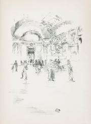 Artwork by James Abbott McNeill Whistler, The Long Gallery, Louvre, Made of Lithograph