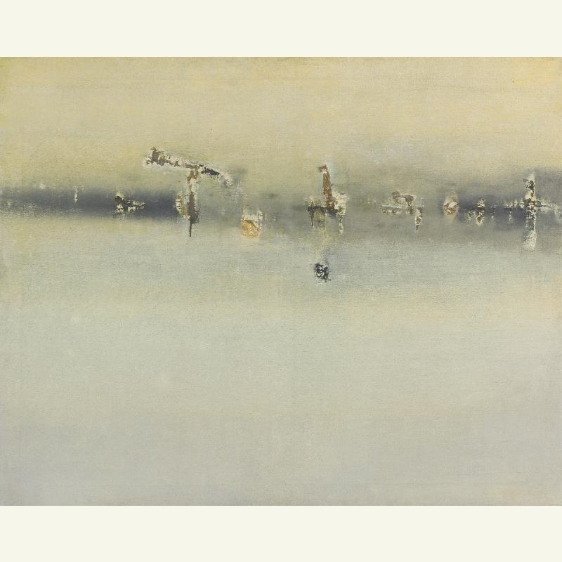 Artwork by Vasudeo S. Gaitonde, Painting no. 3, Made of oil on canvas