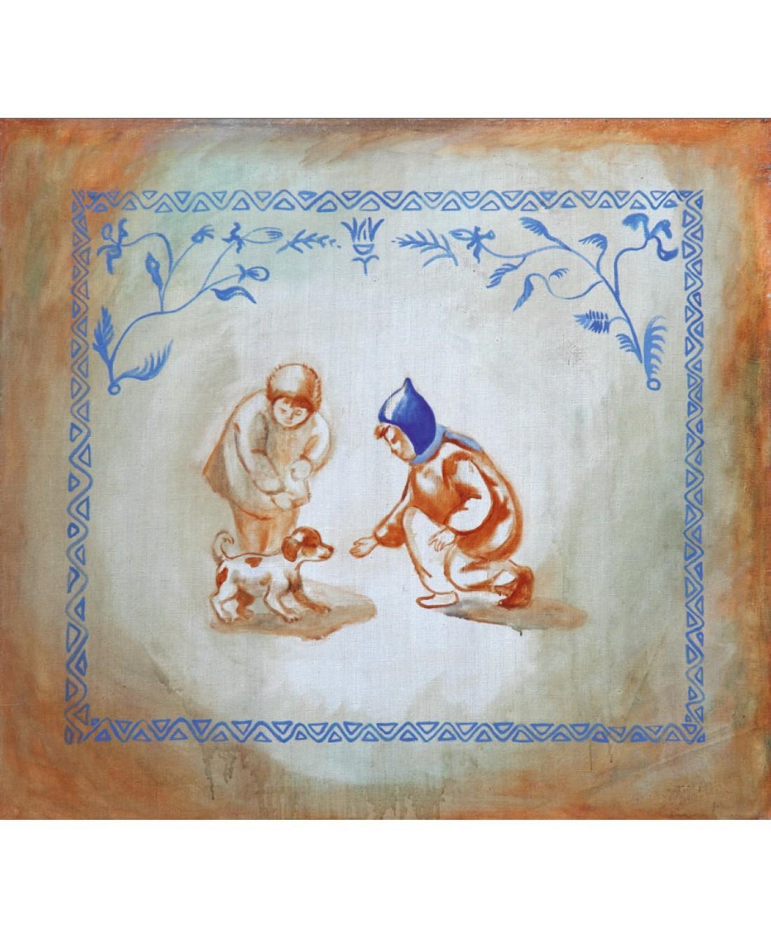 Artwork by Vladimir Dubossarsky, My first books, Made of oil on canvas