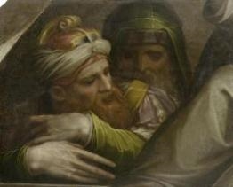 Two panels with the heretics Arius, Sabellius and the philosopher Averroes from the triumph of Saint Thomas Aquinas over the heretics by Giorgio Vasari