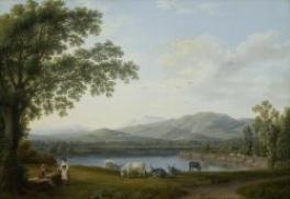 View of the Sele and the Monti Alburni massif by Jacob Philippe Hackert, 1788