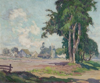 Ranch beyond the trees - Maurice Del Mue