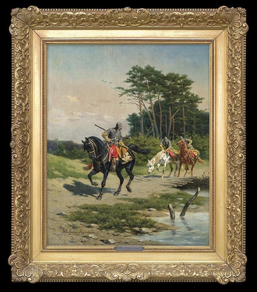 Troopers on the Way by Wladislaw Szerner, Circa 1885-1890