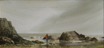 Man On Beach - Fred Leach