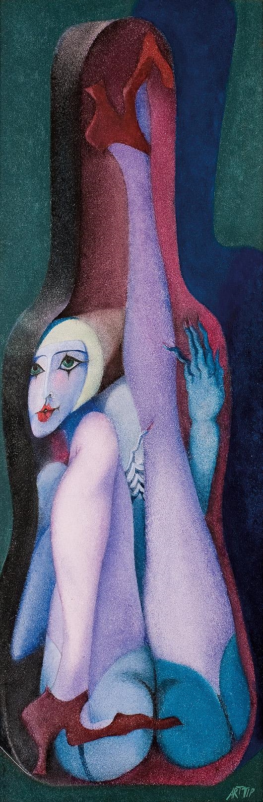 Artwork by Svatopluk Pitra, IN THE CASE, Made of oil on cardboard