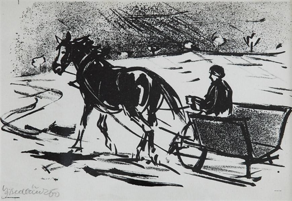 Horse conveyance by Vojtěch Sedláček, 1960