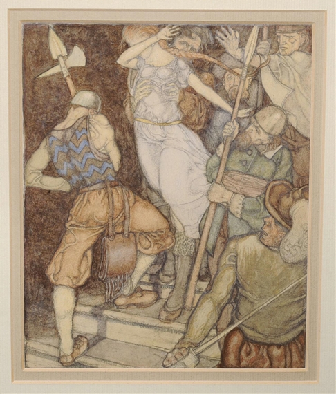 Arthur Rackham | Figurative Subject, depicting soldiers with a female ...