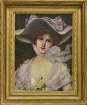 Portrait of Lady in Lilac - Albert Solbiac