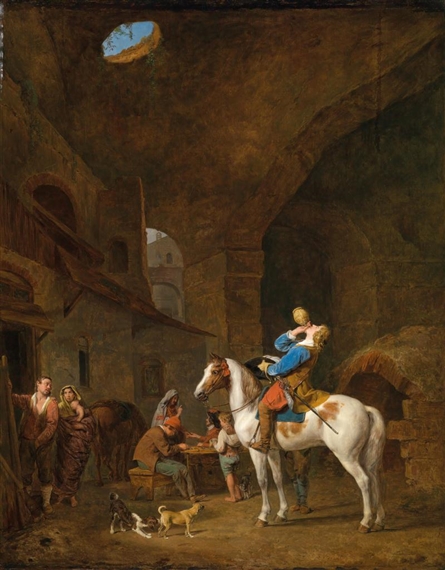 Drink for the Rider, rearranged copy after Pieter van Laer (1592/1595–1642)