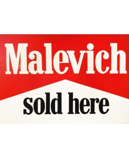 Malevich Sold Here by Alexander Kosolapov, 1989