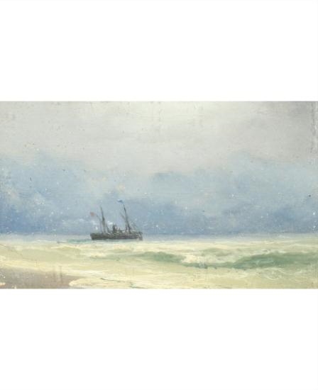 Seascape of Ship in the Black Sea by Ivan Aivazovsky, 1891