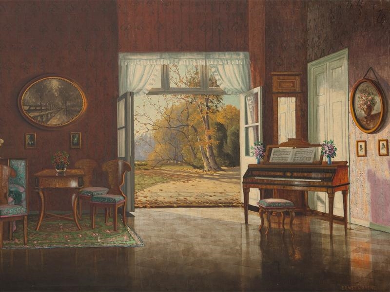 Ernst Lorenz-Murowana | Biedermeier Interior (Circa 1900) | MutualArt