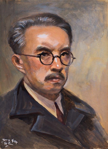 Self-Portrait by Qin Xuanfu, 1954