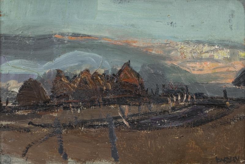 Artwork by Joan Kathleen Hardy Eardley, Catterline, Made of Oil on board