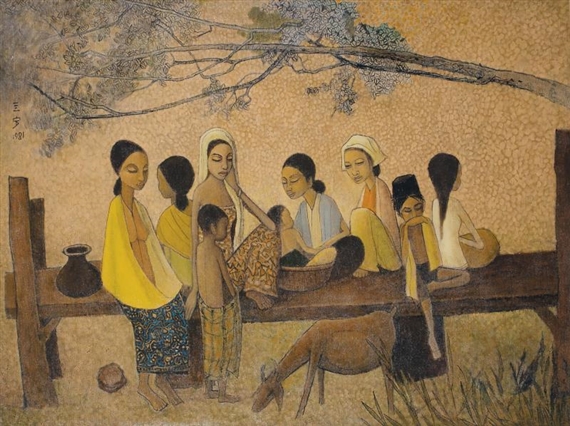 MALAY LIFE by Cheong Soo Pieng, 1981