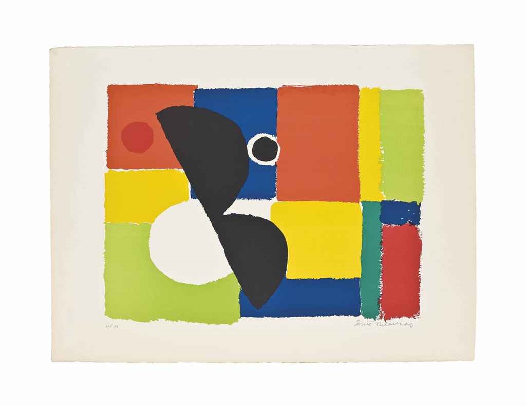 Artwork by Sonia Delaunay, Hélice Noire, Made of lithograph in colours