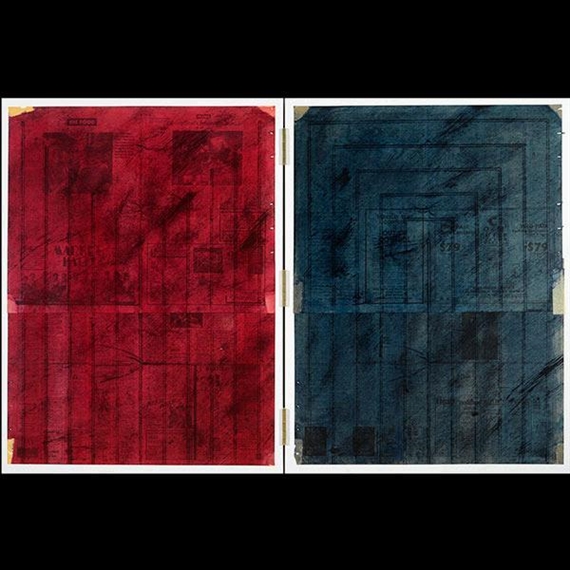 Joe Doyle Untitled (Hinged Diptych in Red and Black) MutualArt