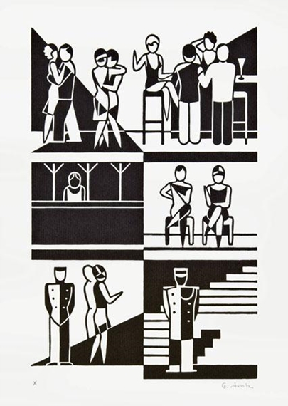 Bar by Gerd Arntz