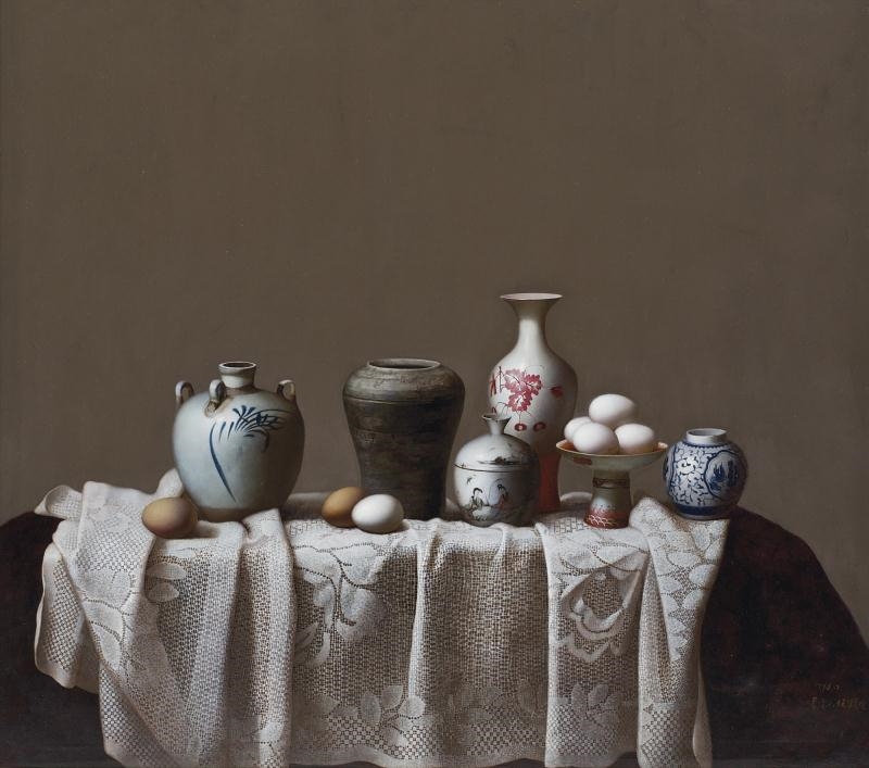 Artwork by Liu Yingzhao, Still life, Made of oil on canvas