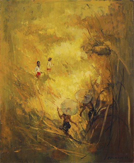 PLANTING PADDY by Choo Keng Kwang, 1965