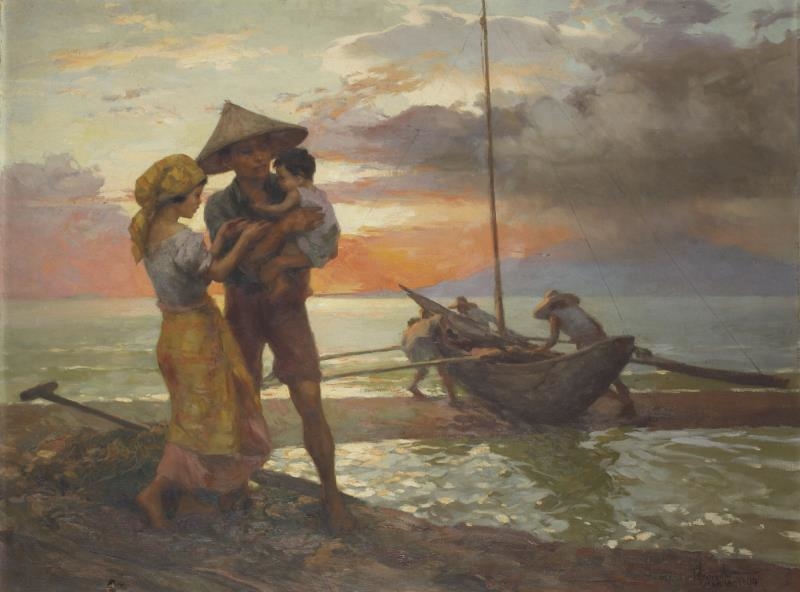 Fernando Amorsolo SUNSET IN MANILA (1944) MutualArt