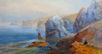Artists at Work on the Cornish Coast - Thomas Hart
