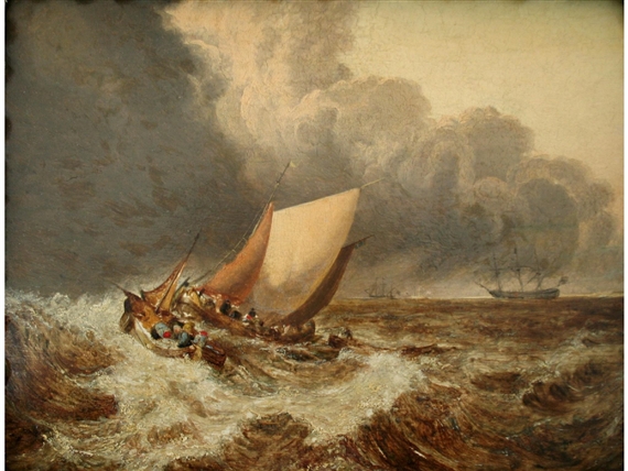 Dutch Boats In A Gale