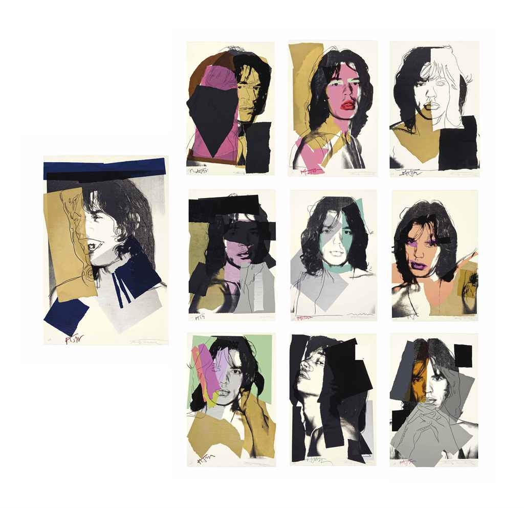 Artwork by Andy Warhol, Mick Jagger, Made of screenprints in colors