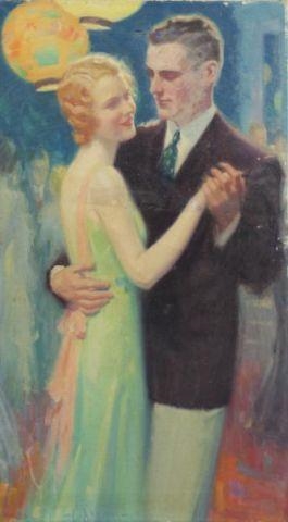 Illustration of a Dancing Couple by George Brehm