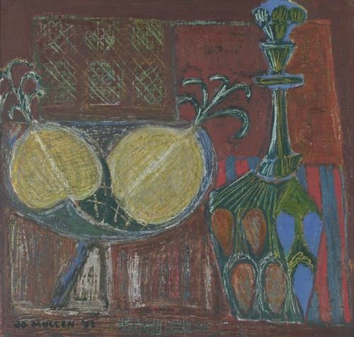 Artwork by Josephine Mullen, Pineapple and Decanter, Made of oil on canvas