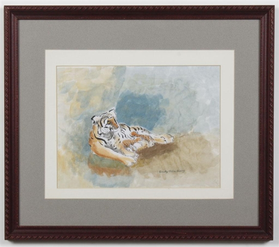Dorothy Milne Rising | Tiger with cubs | MutualArt