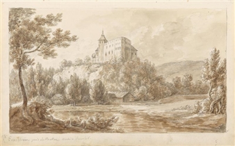 View of Castle Ernstbrunn in Lower Austria - Ignace Duvivier