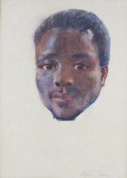 A Head Study of a Young Black Man by Alfred Palmer