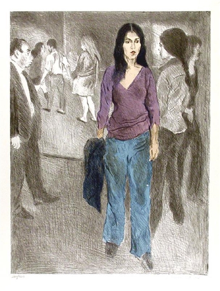 Passing By by Raphael Soyer, circa 1975