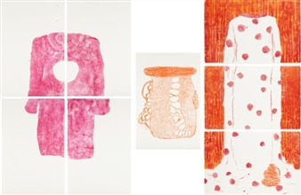 Hole; Pot; Dot: The complete set of three multi-part lithographs in colors - Beverly Semmes