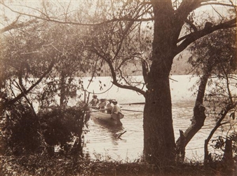 Indiens traversant la rivière, Guatemala - A. G. Valdeavellano