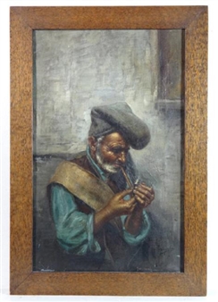 Old gent smoking a pipe - M. Friiria