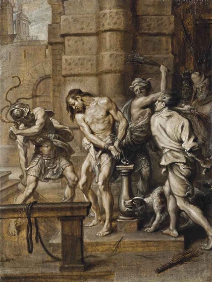 The Flagellation, en brunaille by Abraham van Diepenbeeck