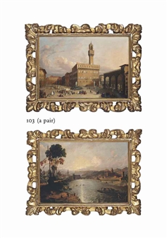 Piazza della Signoria, Florence; and On the Arno, Florence - Emilio Burci