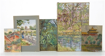 5 works; temples and gardens - K.C. Kuan