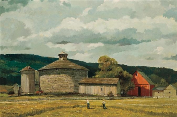 Shingled Barn, Lowell, Vermont by Eric Sloane